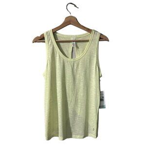 Balance Collection Tank Top Size Medium Split Back Young Wheat Yellow BLT4476T